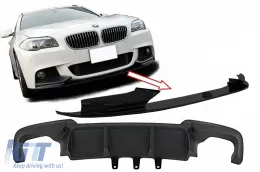 image-7-Dvostruki difuzor zraka s Spojler za branik Lip odbojnika pogodan za BMW F10 F11 serije 5 (2011-2017) M-Perfomance dizajn