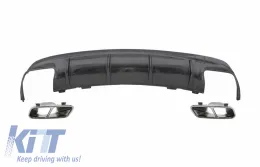 image-66-Dyfuzor dla MERCEDES CLA W117 13-18 Facelift CLA45 Węgiel Look Tłumik Chrom