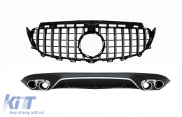 image-17-Dyfuzor Wydechowy Krata Dla Mercedes E C238 AMG Line 16+ E53 Look czarny Chrom