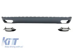 image-27-Dyfuzor zderzaka tylnego Valance dla AUDI A8 D4 10-14 Końcówki tłumika 12 Design