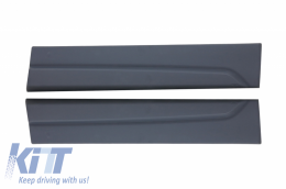 Dynamic Front Bumper Lower Lip Spoiler suitable for Land Rover Freelander 2 L359 Facelift (2011-2014) and Car Front/Rear Side Skirts Door Panels Left & Right-image-6065679