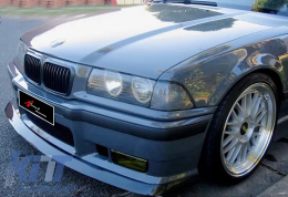 E36 M3 Front Lip Piano Black Vacuum Plastic / 1990-2000