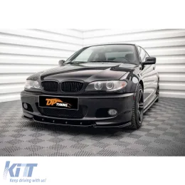 image-76-E46 Coupe M Sport / Technic Max V2 Frontlippe Klavier Schwarz Vakuum Kunststoff / 2003-2006