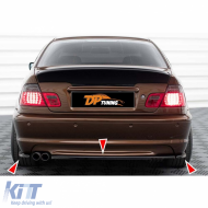 E46 Coupe M Technic Rear Splitters Piano Black Vacuum Plastic 3pcs / 2001-2006 - DTBKB6025888