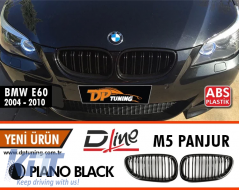 E60 M5 Front Grille Piano Black ABS / 2003-2010 - DTGB6025973