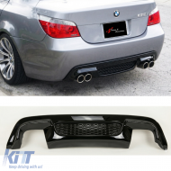 E60 M5 Rieger Style Diffuser R+L Dual Output Piano Black Vacuum Plastic / 2003-2010 - DTRBDB6027151