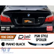 image-6-E60 Style PSM Spoiler Arrière de Coffre Noir Piano ABS / 2004-2010