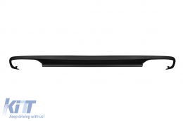 E63 type diffuser suitable for rear A Design bumper of Mercedes E-Class W212 2009-2014 -oo--oo- - ABMERA6008628