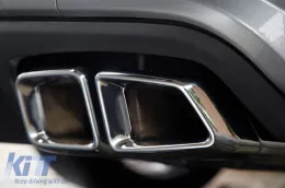 E63 type exhaust tips suitable for Mercedes E-Class W212 2009-2014, CLS C218 2011-2018, S-Class W221 2005-2013, C-Class W204 2007-2014-image-6264371