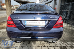 E63 type exhaust tips suitable for Mercedes E-Class W212 2009-2014, CLS C218 2011-2018, S-Class W221 2005-2013, C-Class W204 2007-2014-image-6264372