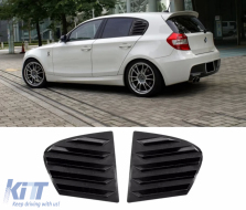 E87 Side Window Louver Piano Black ABS / 2004-2011