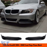 E90 Front Flaps Piano Black Vacuum Plastic / 2004-2008 - DTBKB6027149