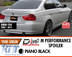 image-7-E90 M Performance Style Rear Spoiler Piano Black ABS / 2004-2011