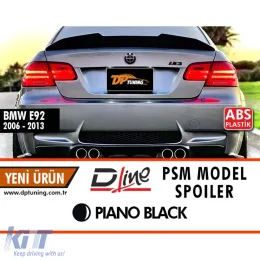 image-5-E92 PSM Trunk Spoiler Piano Black ABS / 2007-2013