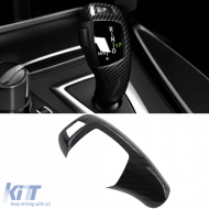 image-57-Echter Carbonabdeckung für den Automatikgetriebehebel, geeignet für BMW X5 F15 X6 F16