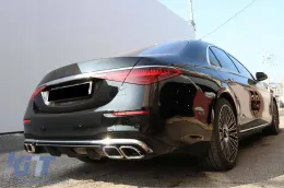Ein Design-Paket Typ S63 geeignet für Mercedes S-Klasse W223 nach 2020 mit rauchgrauen Chromelementen-image-6141984