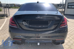 Ein Design-Paket Typ S63 geeignet für Mercedes S-Klasse W222 2017-2020, mit Scheinwerfern, Rücklichtern, Seitenschwellern für lange Radstand-image-6235976
