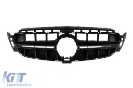 Ein Designpaket Typ E63 geeignet für Mercedes E-Klasse W213 2016-2019 mit verchromten Endrohren und schwarzem Trim, für das Modell mit Standard-Heckstoßstange.-image-6141492