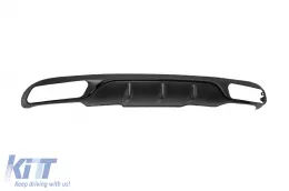 Ein Designpaket Typ E63 geeignet für Mercedes E-Klasse W213 2016-2019 mit verchromten Endrohren und schwarzem Trim, für das Modell mit Standard-Heckstoßstange.-image-6141497
