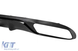 Ein Designpaket Typ E63 geeignet für Mercedes E-Klasse W213 2016-2019 mit verchromten Endrohren und schwarzem Trim, für das Modell mit Standard-Heckstoßstange.-image-6141498