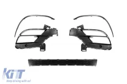 Ein Designpaket Typ GLE63 geeignet für Mercedes GLE SUV W167 2019-2023, mit chromfarbenen Elementen, LED-Scheinwerfern und LED-Rückleuchten-image-6150706