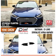 image-20-Elantra Kein Signal Batman Spiegelabdeckung Klavierlack / 2016 - 2018