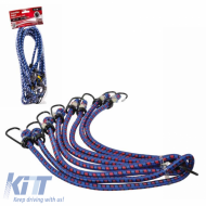 Elastic Cord With Metal Hook 8mm x 1m Set 4 Pcs