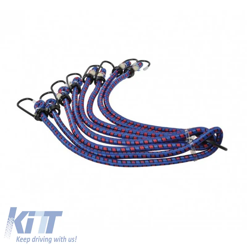 Elastic Cord With Metal Hook 8mm x 1m Set 4 Pcs