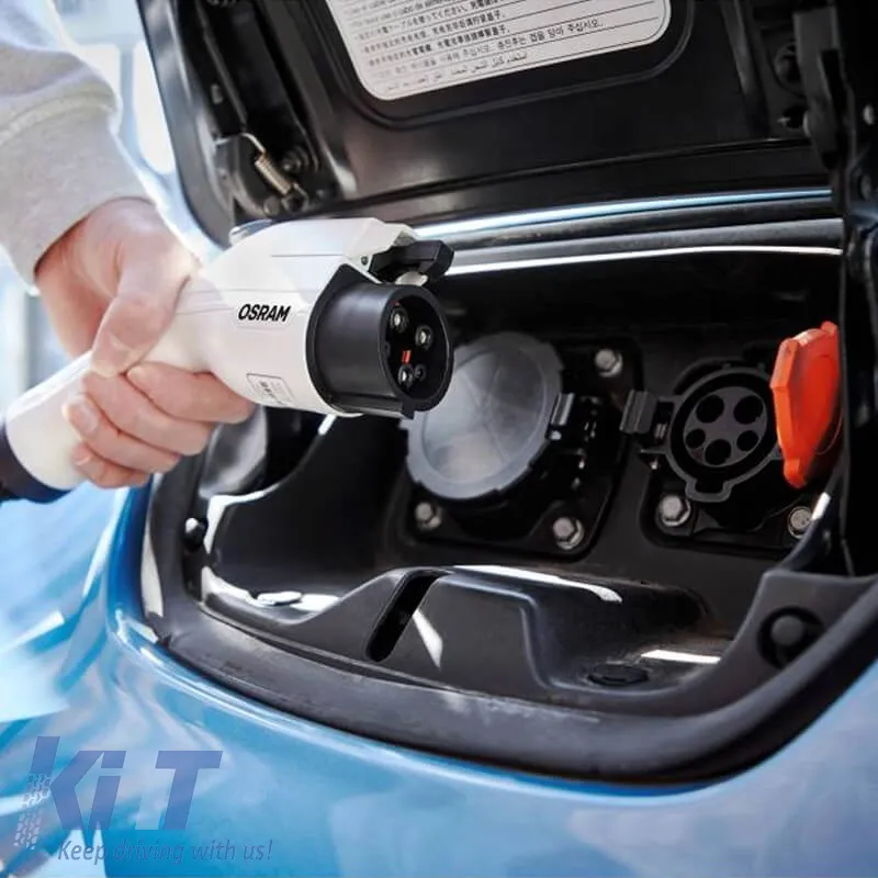 Electric Car Single Phase Charging Station Cable 7 Pin 32Amp 7.2 kWh 5 Meters Type 2 - Type 2 Osram OCC23205