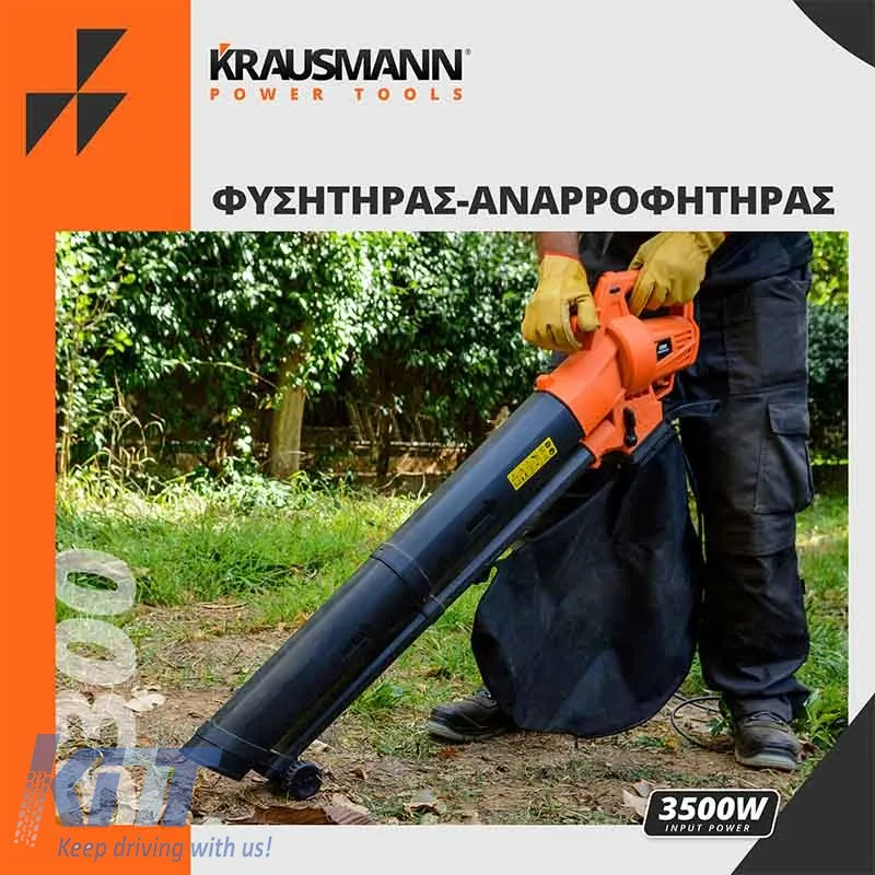 Electric Handheld Blower 3500W with Speed Control suitable for Krausmann 3300