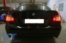Első és hátsó lökhárító 18 mm-es PDC támogatással BMW 5 E60 (2007-2010) LCI modellekhez, M-Technik Dizájn-image-6021833