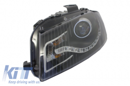 Első fényszóró AUDI A3 8P (2003-2008) DRL optikás fekete-image-6015061