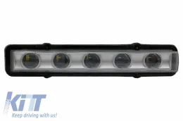 Első fényszóró burkolat FEHÉR LED DRL helyzetjelzővel Mercedes Benz G-osztály W463 (1989-től) G65 AMG Design Króm-image-6019471