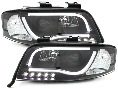 Első fényszóró LED DRL AUDI A6 4B (1997-2001) Fekete-image-5989345