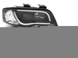 Első fényszóró LED DRL AUDI A6 4B (1997-2001) Fekete-image-65411
