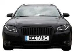 Első fényszóró LED DRL nappali menetfénnyel AUDI A4 B7 2004-2008 Fekete-image-65730