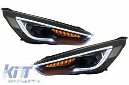 Első fényszórók LED DRL Ford Focus III Mk3 (2015-2017) Bi-Xenon Design dinamikus irányjelzővel-image-6033044