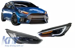 Első fényszórók LED DRL Ford Focus III Mk3 (2015-2017) Bi-Xenon Design dinamikus irányjelzővel-image-6043109
