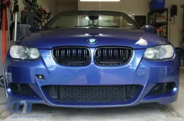 Első hűtőrács BMW 3 E92 E93 Kupé/Kabrió LCI előtti (2006-2009) Duplacsíkos M-Package Sport Dizájn-image-6069244