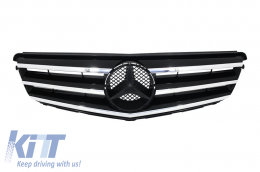 image-22-Első hűtőrács Mercedes Benz C-osztály S204 Limousine/Station Wagon (2007-2014) Avantgarde króm & fekete