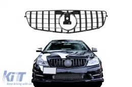 Első hűtőrács MERCEDES C-osztály W204 S204 Limousine Station Wagon (2007-2014) AMG GT-R Panamericana Design Fekete-image-6042943