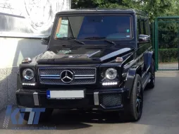 Első hűtőrács Mercedes W463 G-osztály (1990-2012) New G65 AMG Look Króm-image-55801