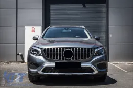 Első középső hűtőrács MERCEDES GLC X253 C253 (2015-2018) AMG GT R Panamericana design Króm-image-6094097