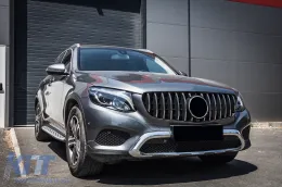 Első középső hűtőrács MERCEDES GLC X253 C253 (2015-2018) AMG GT R Panamericana design Króm-image-6094098