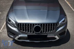Első középső hűtőrács MERCEDES GLC X253 C253 (2015-2018) AMG GT R Panamericana design Króm-image-6094100