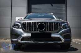 Első középső hűtőrács MERCEDES GLC X253 C253 (2015-2018) AMG GT R Panamericana design Króm-image-6094101