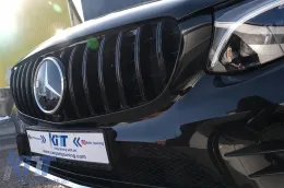 Első középső hűtőrács MERCEDES GLC X253 C253 (2015-2018) AMG GT R Panamericana Design teljesen fekete-image-6076946