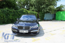 Első króm díszléc szett BMW 7-es G12 / G11 (2015-02.2019) M-Tech / M-Sport első lökhárítóhoz-image-6056753