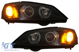 
Első lámpa Angel Eyes fekete, jelvény nélküli hűtőráccsal Opel Vauxhall Astra G (1998-2004) modellekhez, jobb és balkormányos-image-6083919