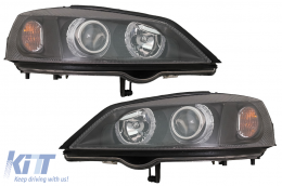 
Első lámpa Angel Eyes fekete, jelvény nélküli hűtőráccsal Opel Vauxhall Astra G (1998-2004) modellekhez, jobb és balkormányos-image-6083922